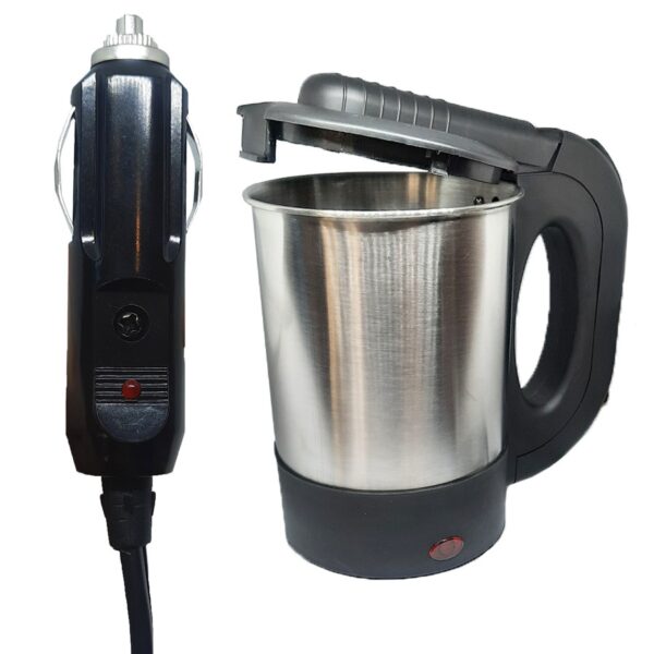 Chaleira Elétrica Portátil 12v Carro Chá Café Inox 500 ml - Image 6